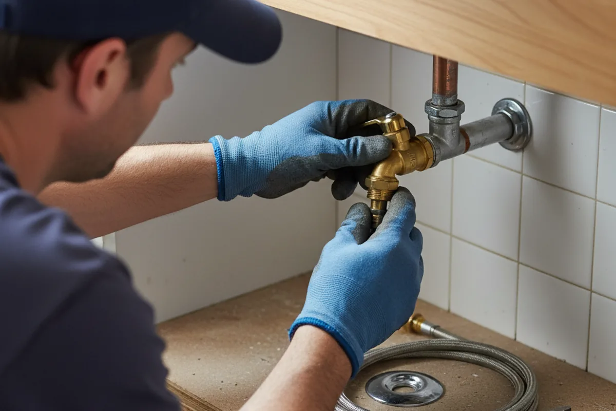 Shutoff valve and fitting work during Burst Pipe Repair in Allen